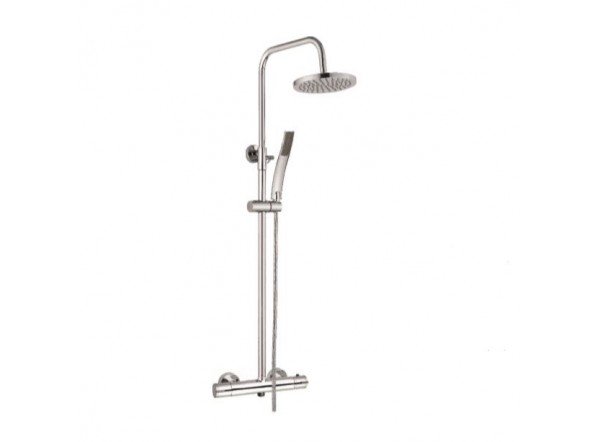 Columna telescópica ducha Aretha con termostática cromo