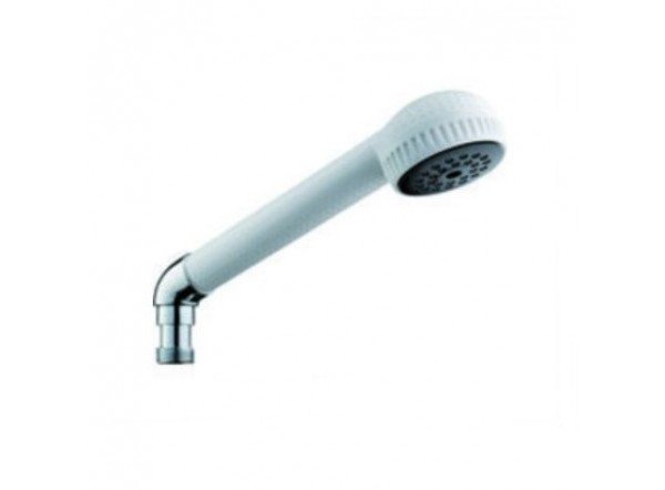 Mango de ducha Golf con codo blanco/cromo