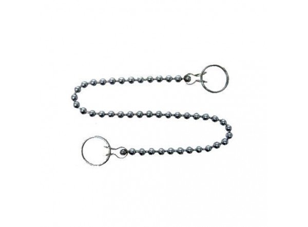 Cadena de bolas con anillas fina d3.2x25cms.