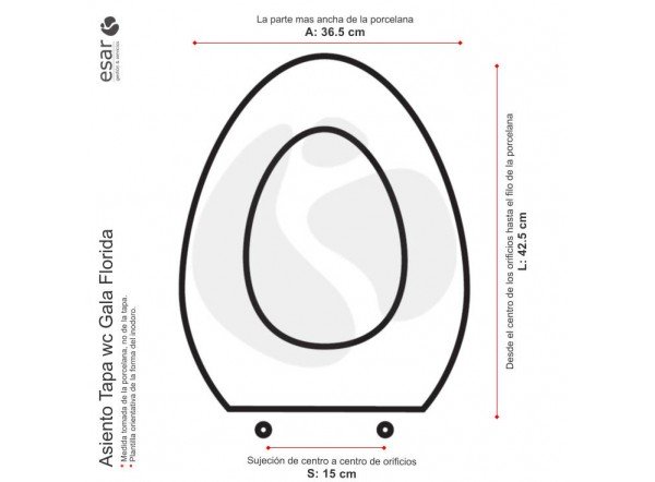 Asiento tapa wc Gala Florida