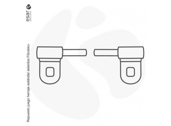 Repuesto juego herraje estandar asientos Fibralac