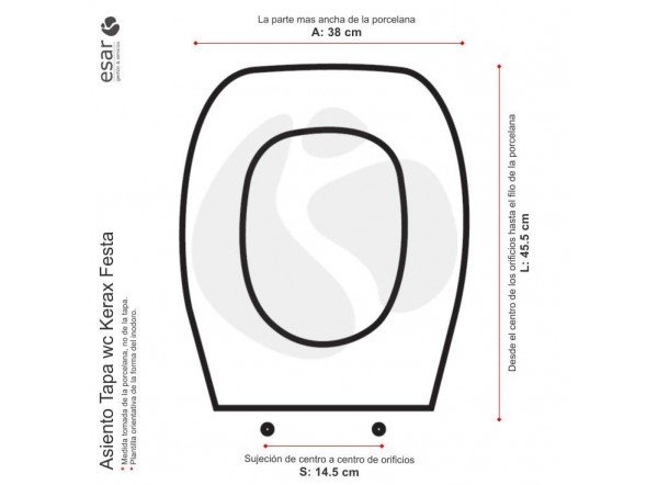 Asiento tapa wc Festa Kerax