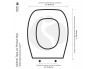 Asiento tapa wc Porsan Noa H-14,5cm