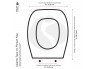 Asiento tapa wc Porsan Noa H-14,5cm