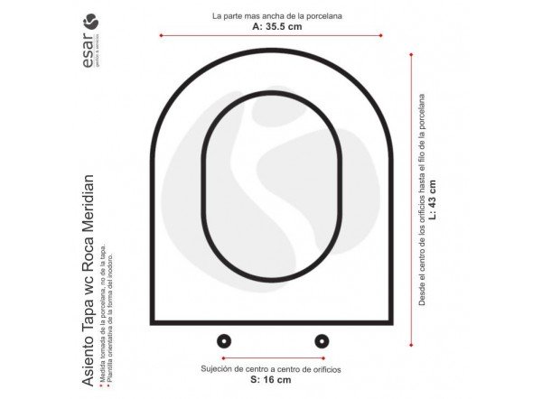Tapa Bide Roca Meridian