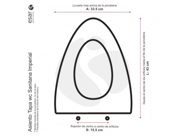 Asiento tapa wc Sanitana Imperial
